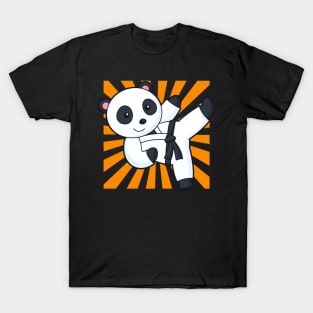 Karate Panda Funny Martial Arts Animal Children T-Shirt